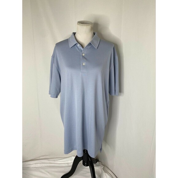 Dunning Polo Men’s Shirt Grey Pattern Short Sleeve Athletic Golf Size Large - Picture 2 of 8